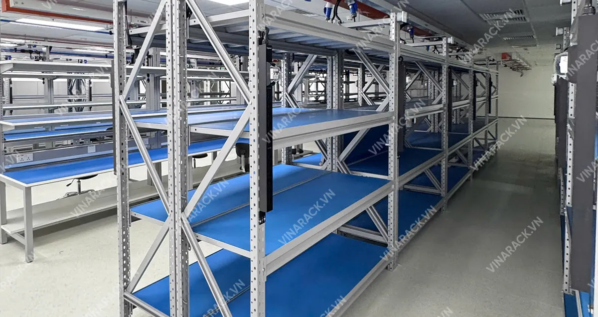 Kệ shelving lưu trữ hàng nhẹ