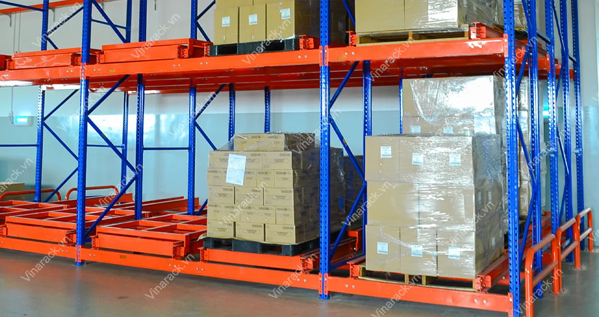 Giải pháp kệ lưu trữ thông minh Push Back