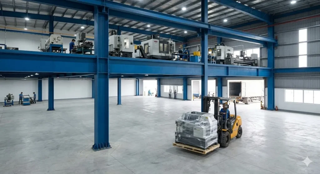 Không gian gầm sàn một tầng kết cấu thép