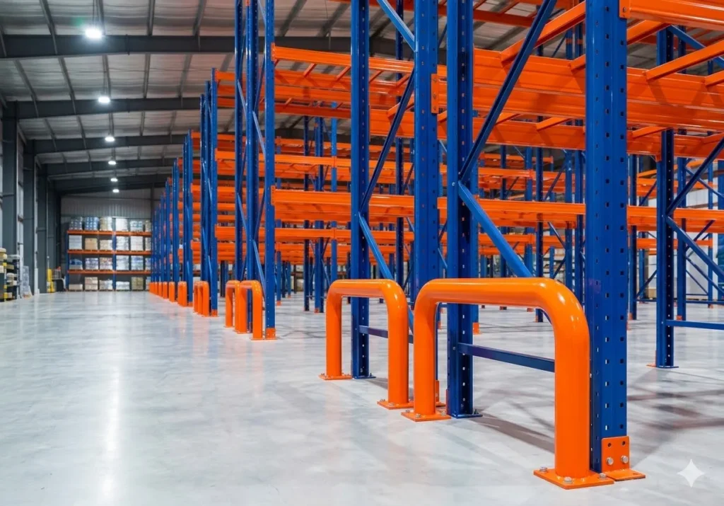 rào chắn cảnh báo hình chữ u bảo vệ chân kệ
