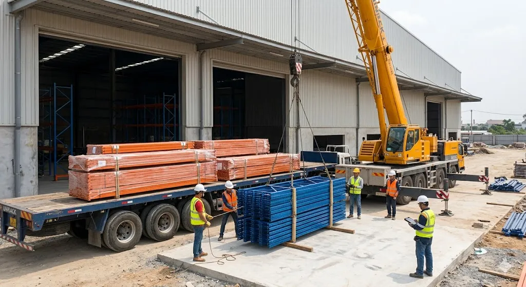  Xe cẩu vận chuyển giá kệ kho hàng