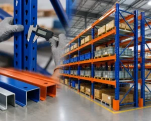 Kiểm tra độ dày thép tiêu chuẩn cho hệ thống kệ trung tải chịu tải 300kg đến 700kg mỗi tầng