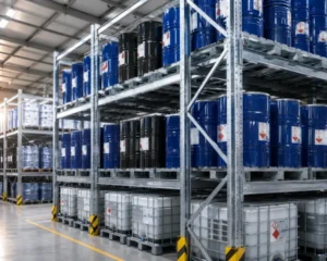 Kệ sắt pallet mạ kẽm nhúng nóng lưu trữ hóa chất công nghiệp chống ăn mòn