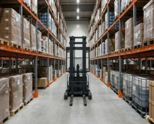 Kích thước lối đi giữa các kệ kho hàng đạt chuẩn an toàn cho xe nâng