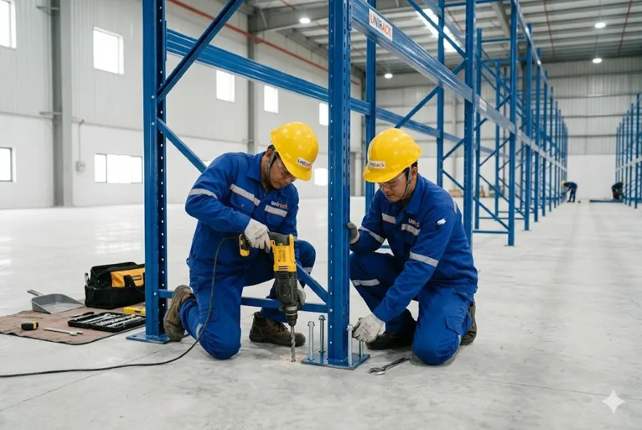 Lắp đặt kệ kho công nghiệp tại mặt bằng mới
