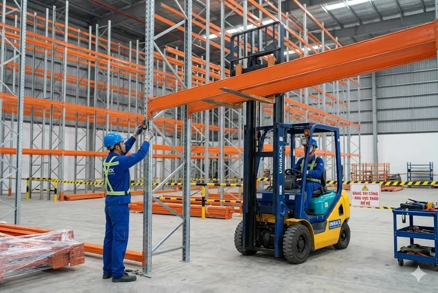 Dịch vụ tháo dỡ kệ kho công nghiệp an toàn