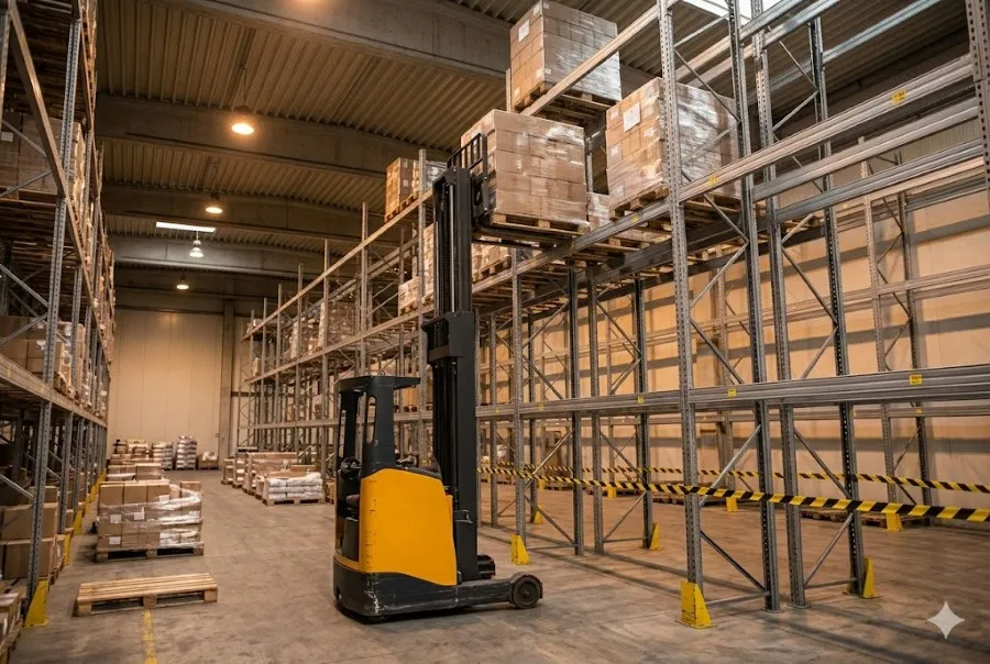 Xả tải chuẩn bị tháo dỡ kệ kho công nghiệp