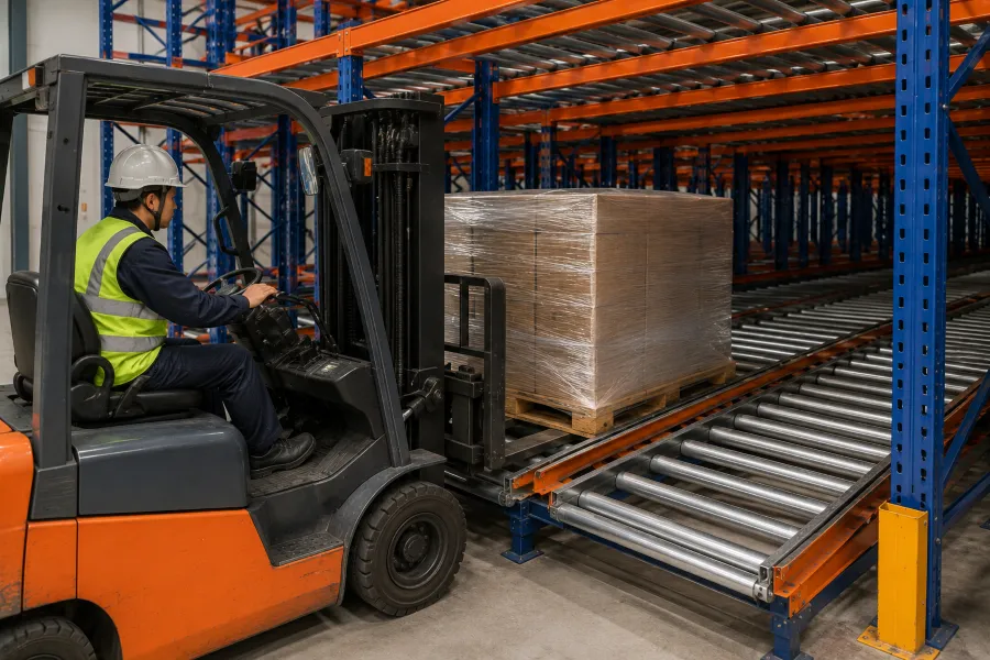 Khắc phục kẹt hàng jamming kệ Pallet Flow